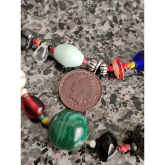 2 Strand Native American Fetish Treasure Necklace Bead Stone Figures IndianPenny - Picture 6 of 11
